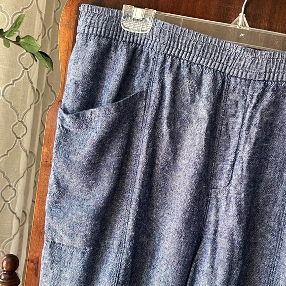 Old Navy large lightweight loose fitting linen blend beach pants - Picture 8 of 9
